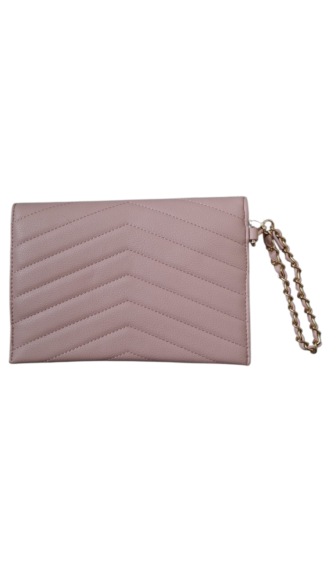 Pochette enveloppe matelassée à dragonne chaîne – Rose Poudré - Abbott Lyon