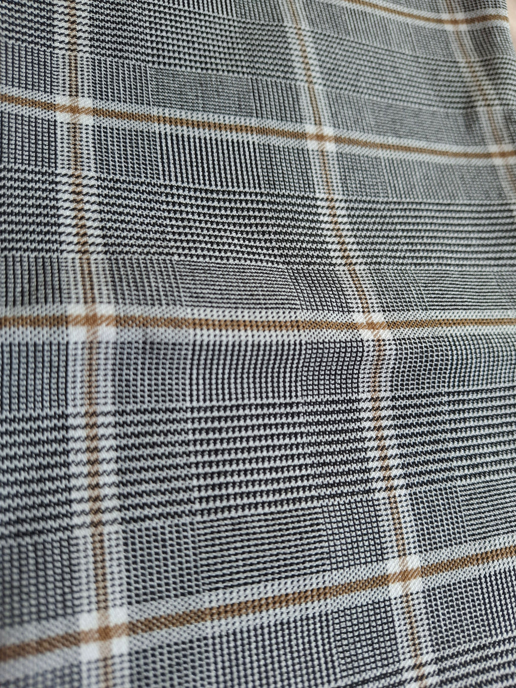 Pantalon cigarette gris à carreaux Prince de Galles – L'Élégance structurée - Stradivarius