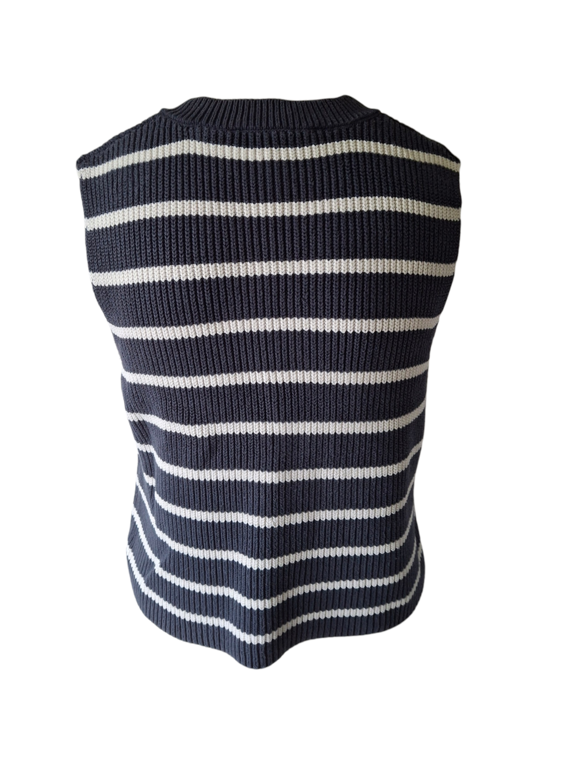 Pull sans manches en maille rayée – Style vintage & tendance - Zara