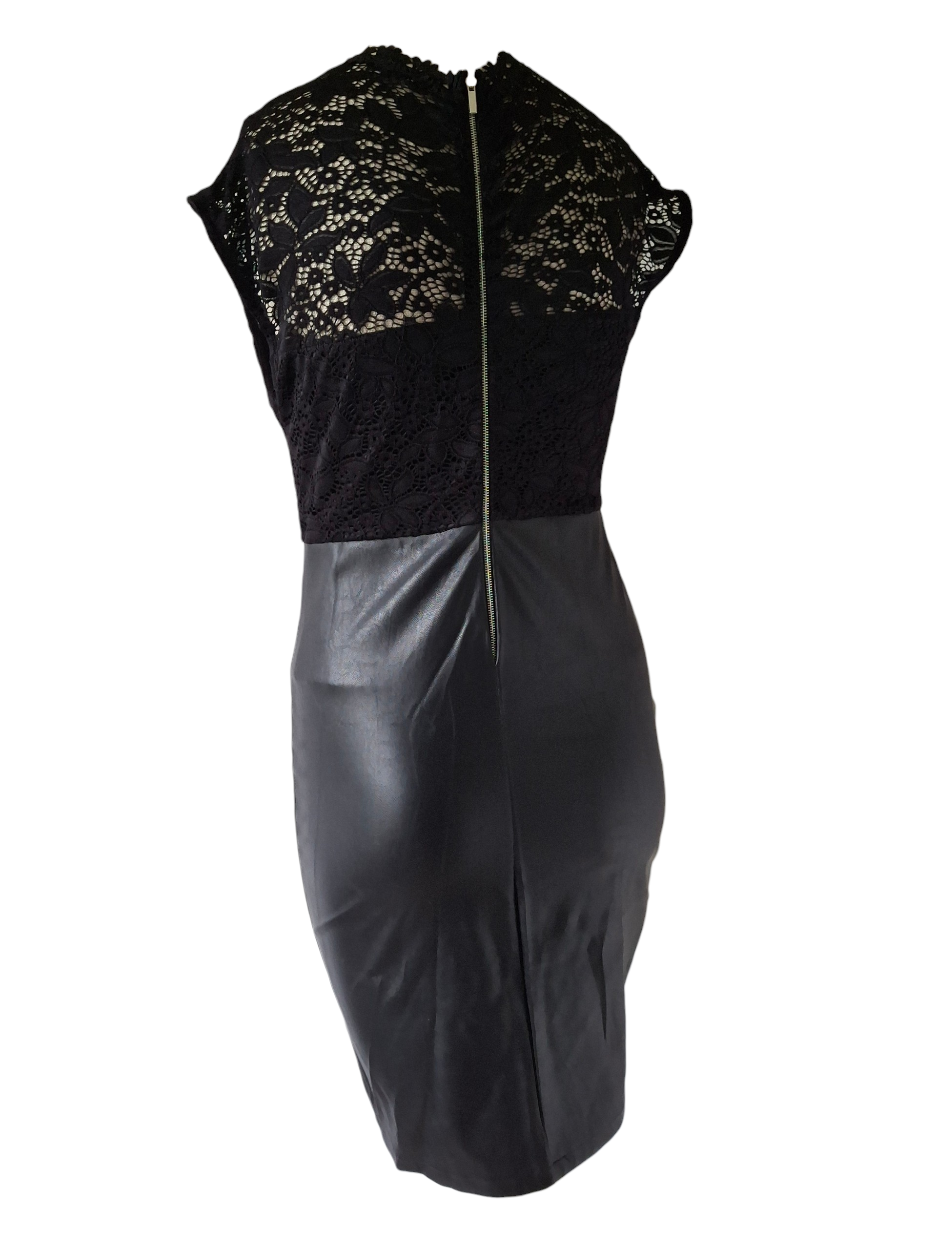 Robe Bimatière Dentelle & imitation cuir – L'Élégance Audacieuse - Unika Paris