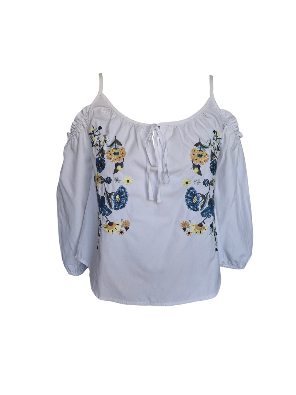 Blouse bohème à broderies florales – Élégance légère - Springfield