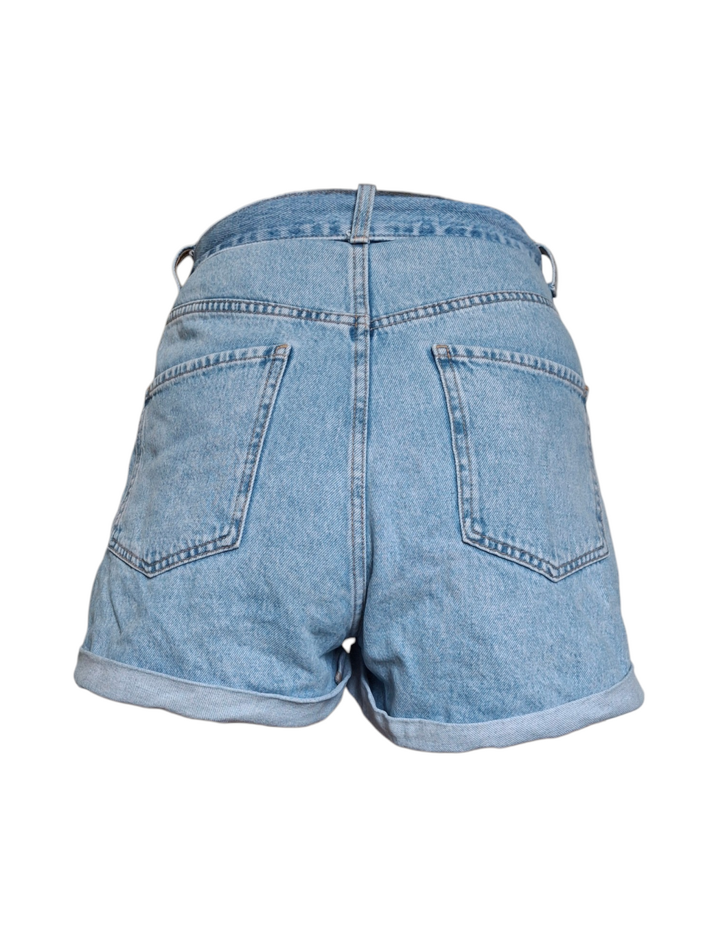 Short noué en jean taille haute - Zara