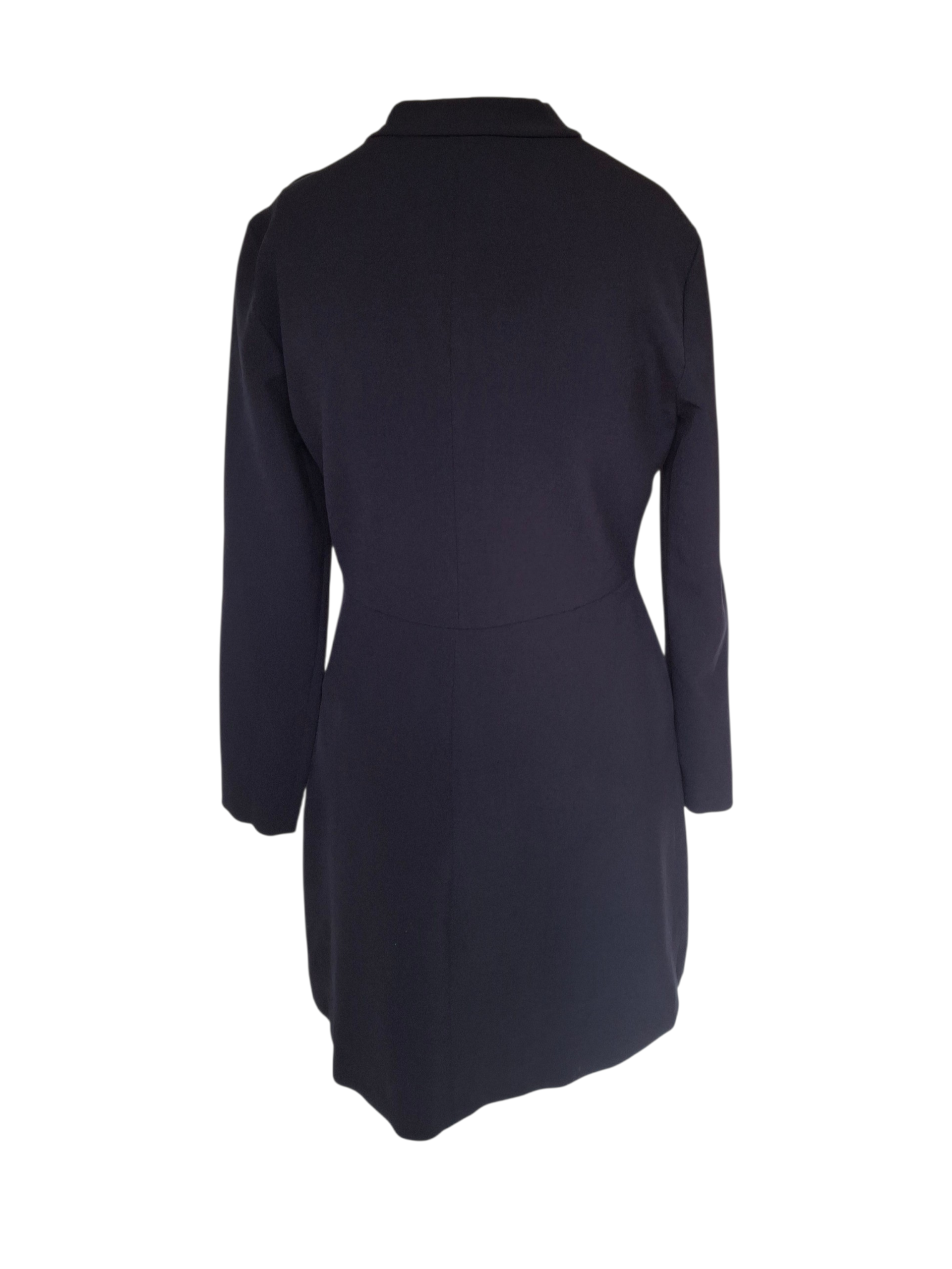 Robe courte structurée à boutons dorés – Élégance marine - Zara