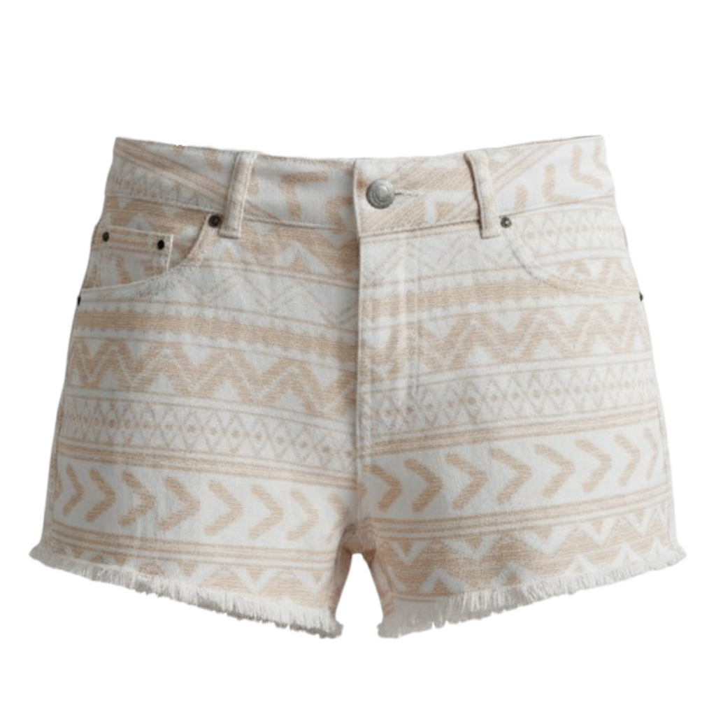 Short à motif ethnique et bords effilochés - Etam
