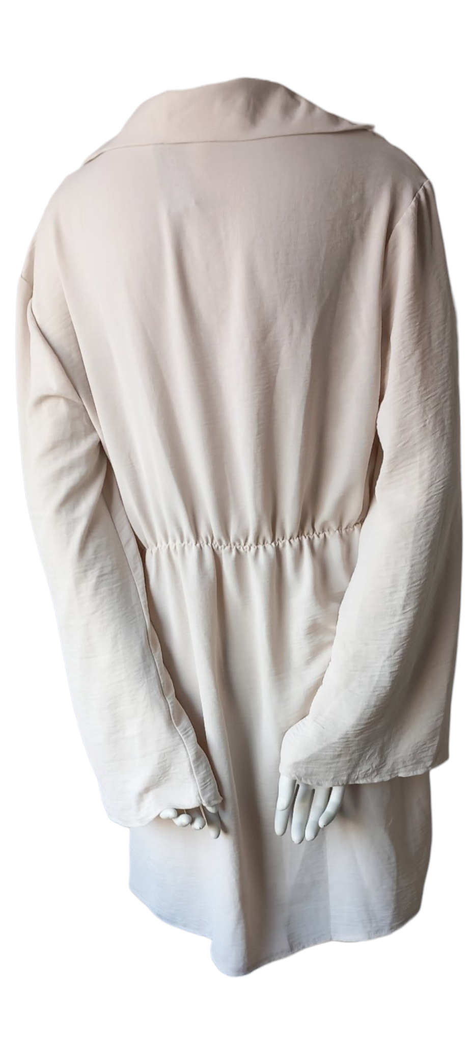Robe Chemise Torsadée – Élégance Décontractée en Crème - Boohoo