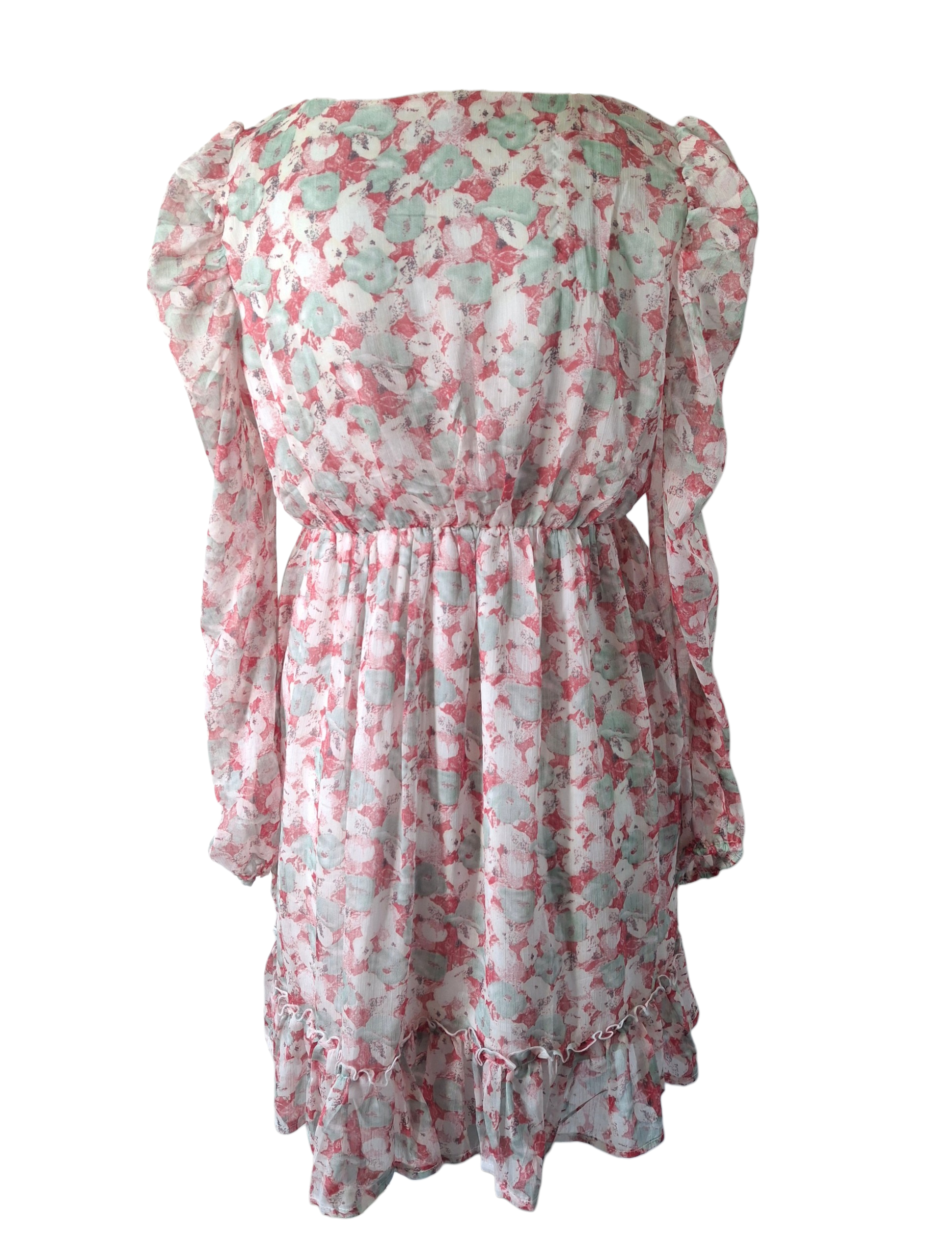 Robe courte fleurie à manches bouffantes – Esprit romantique - Lilie Rose