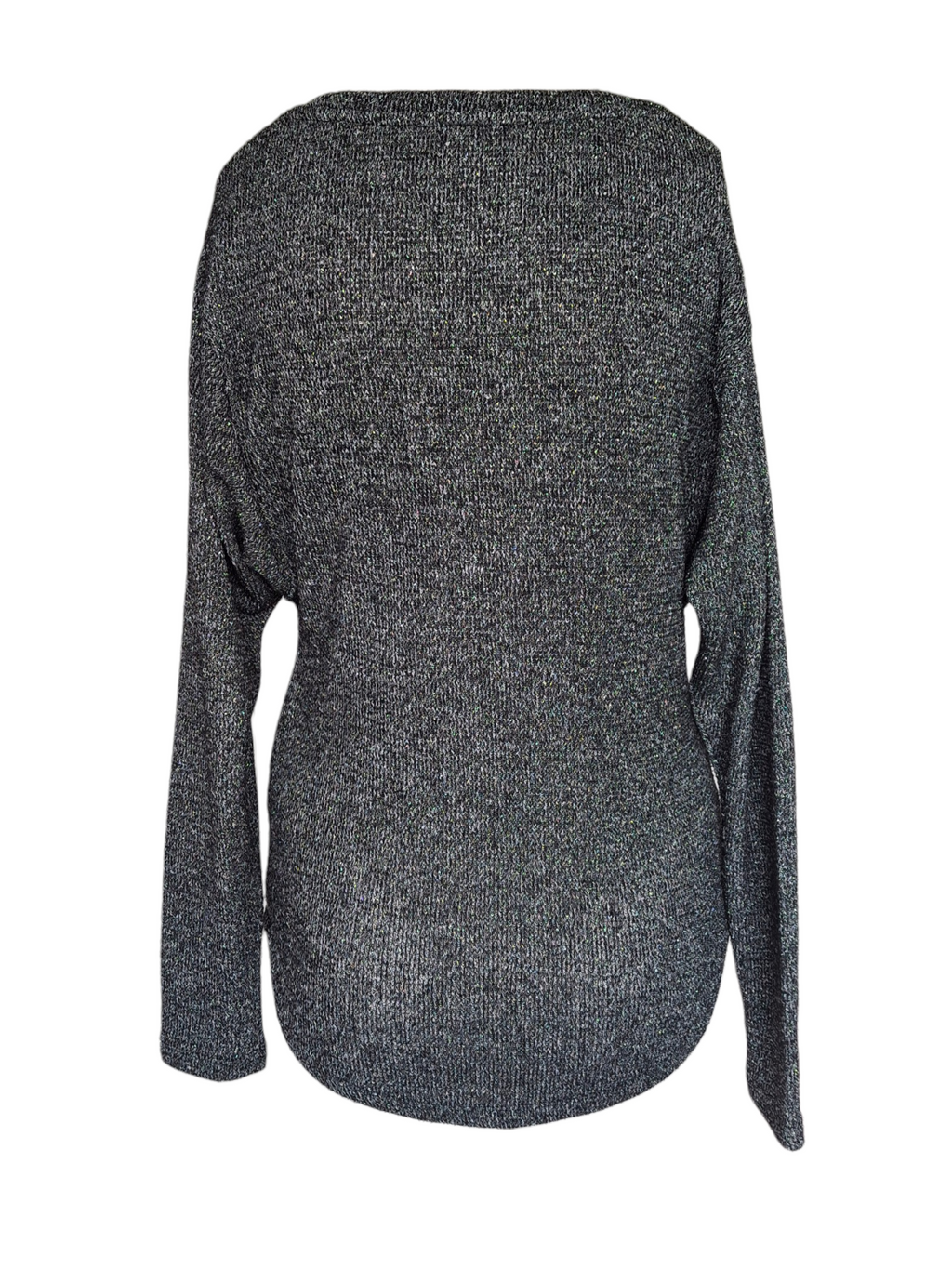 Haut en maille scintillante à col en V – Gris argenté - Gémo