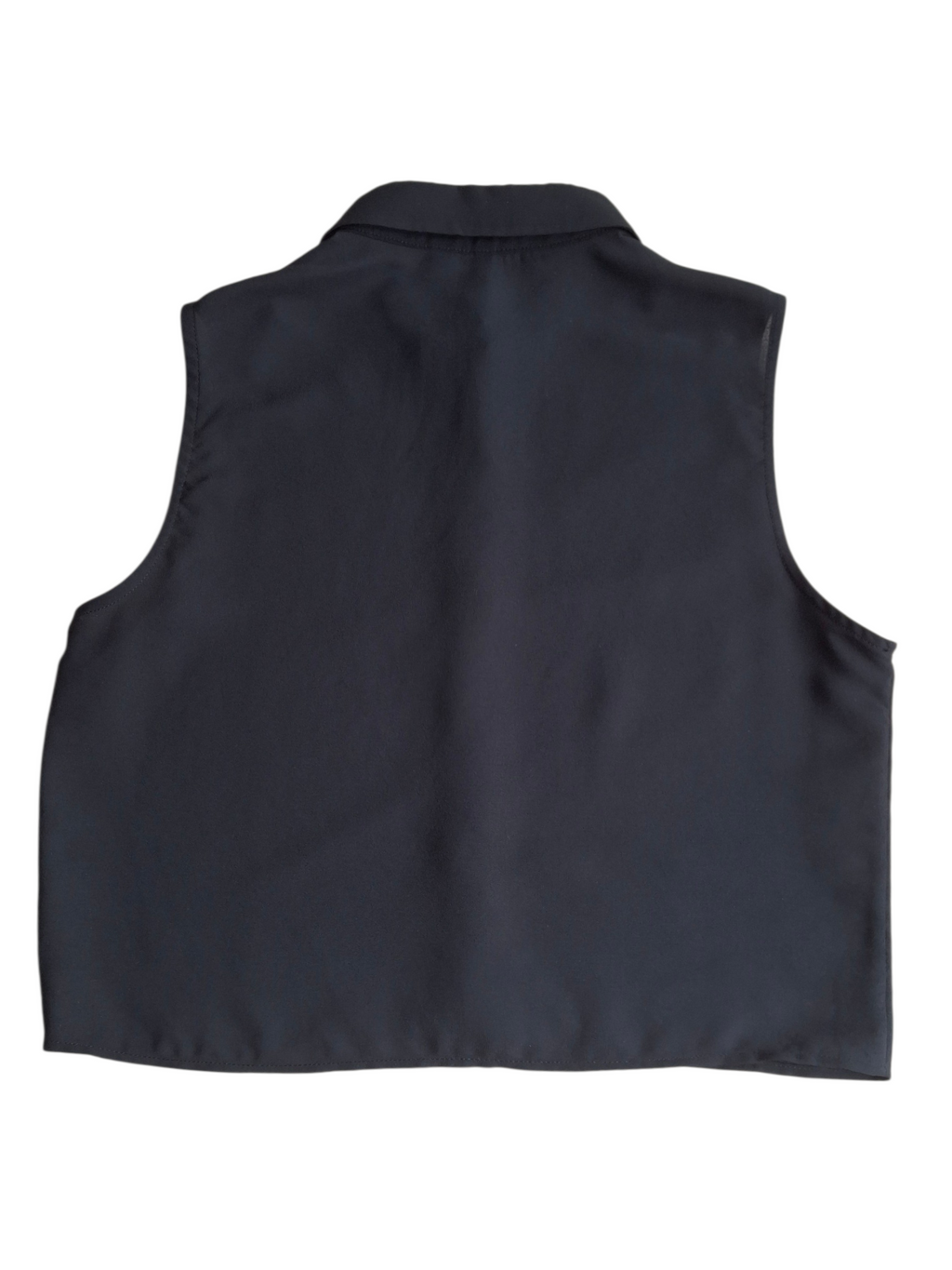 Chemise courte sans manches à col classique - Noir intemporel - New Collection