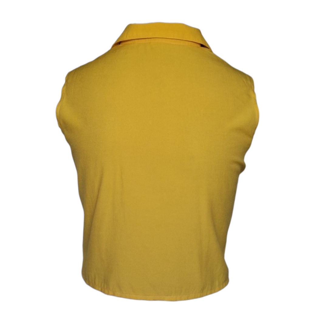 Top sans manches boutonné - jaune safran - Caraco