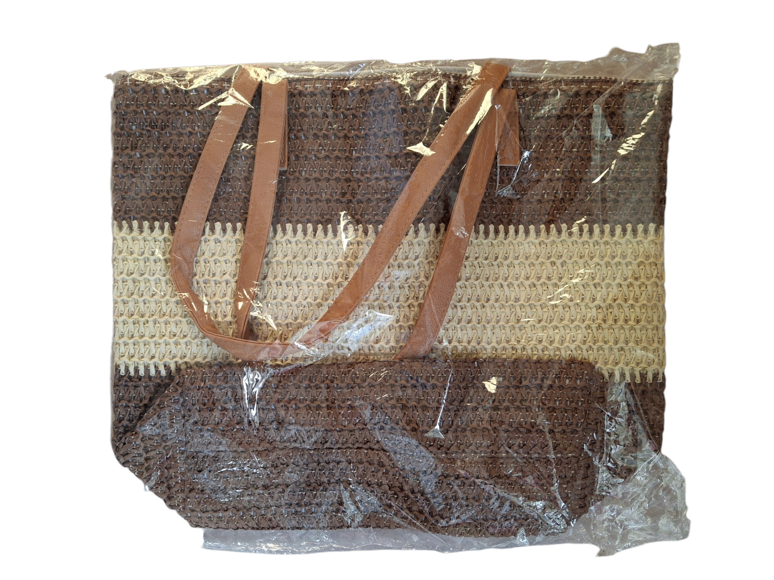Sac de plage en paille tressée – Chic & Bohème