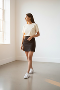Mini-jupe ajustée à fente  – Élégance minimaliste - Mango MNG