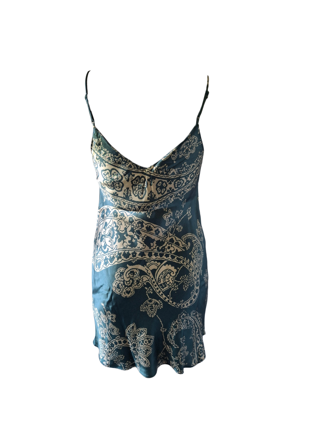 Robe courte en viscose à imprimé Paisley – Bleu canard - Zara