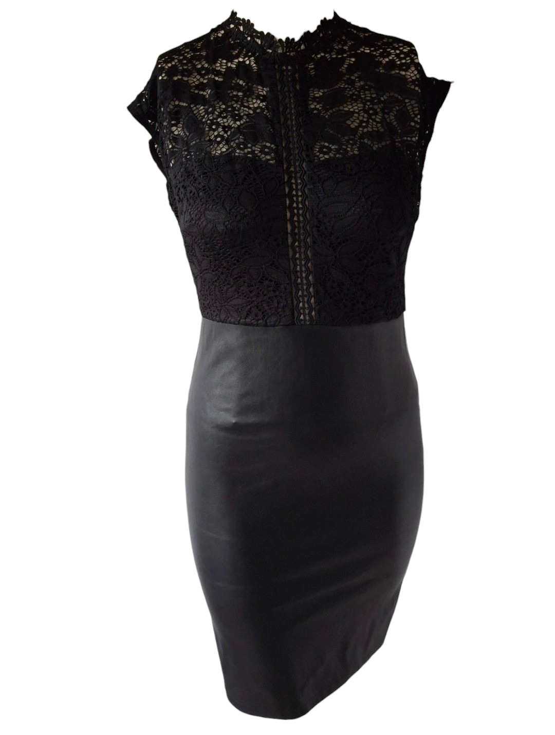 Robe Bimatière Dentelle & imitation cuir – L'Élégance Audacieuse - Unika Paris