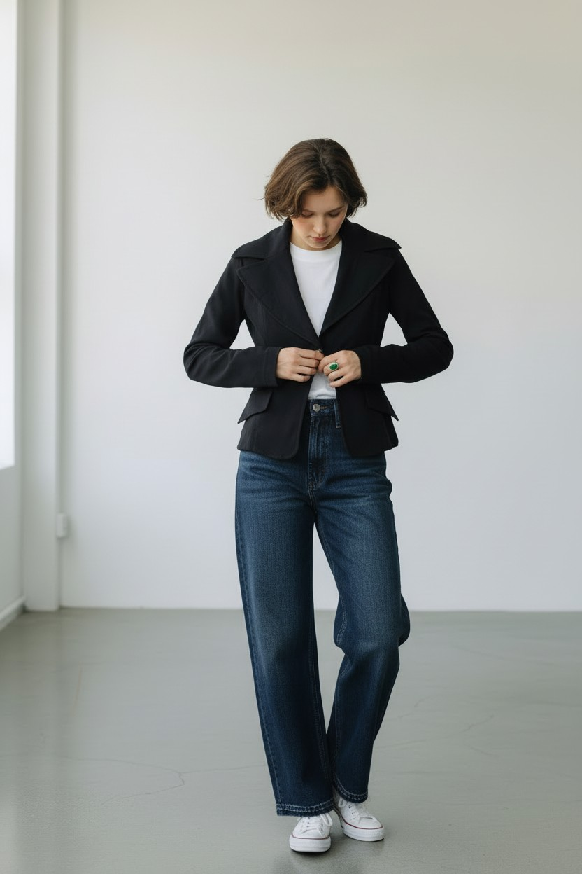 Blazer noir cintrée – L'Incontournable élégance moderne - Lorna Bosè