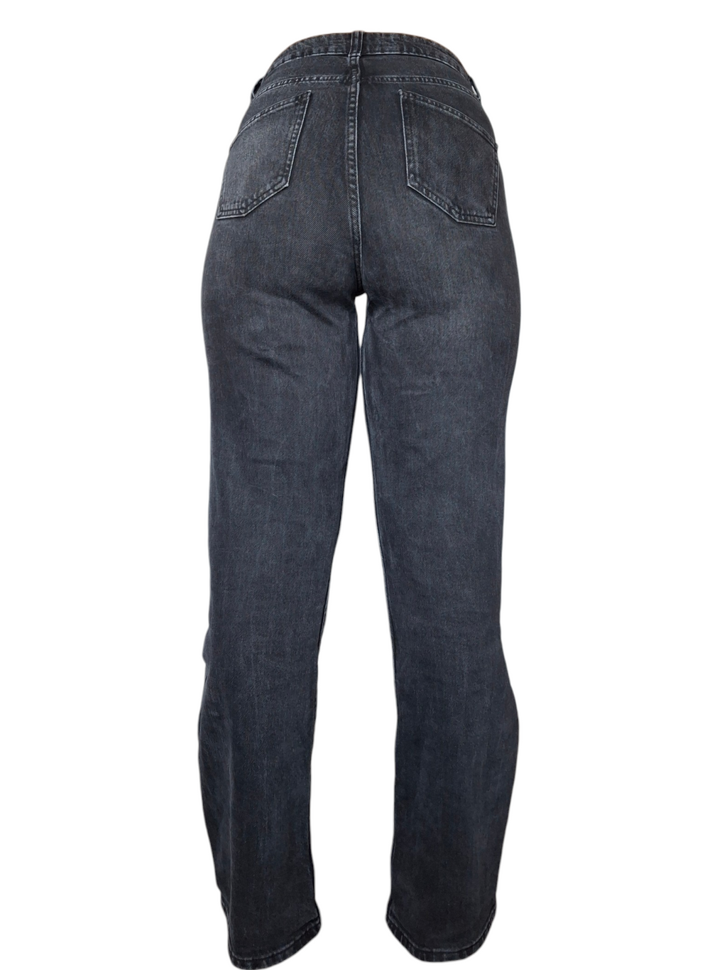 Jean wide leg taille haute - Noir Délavé - Primark