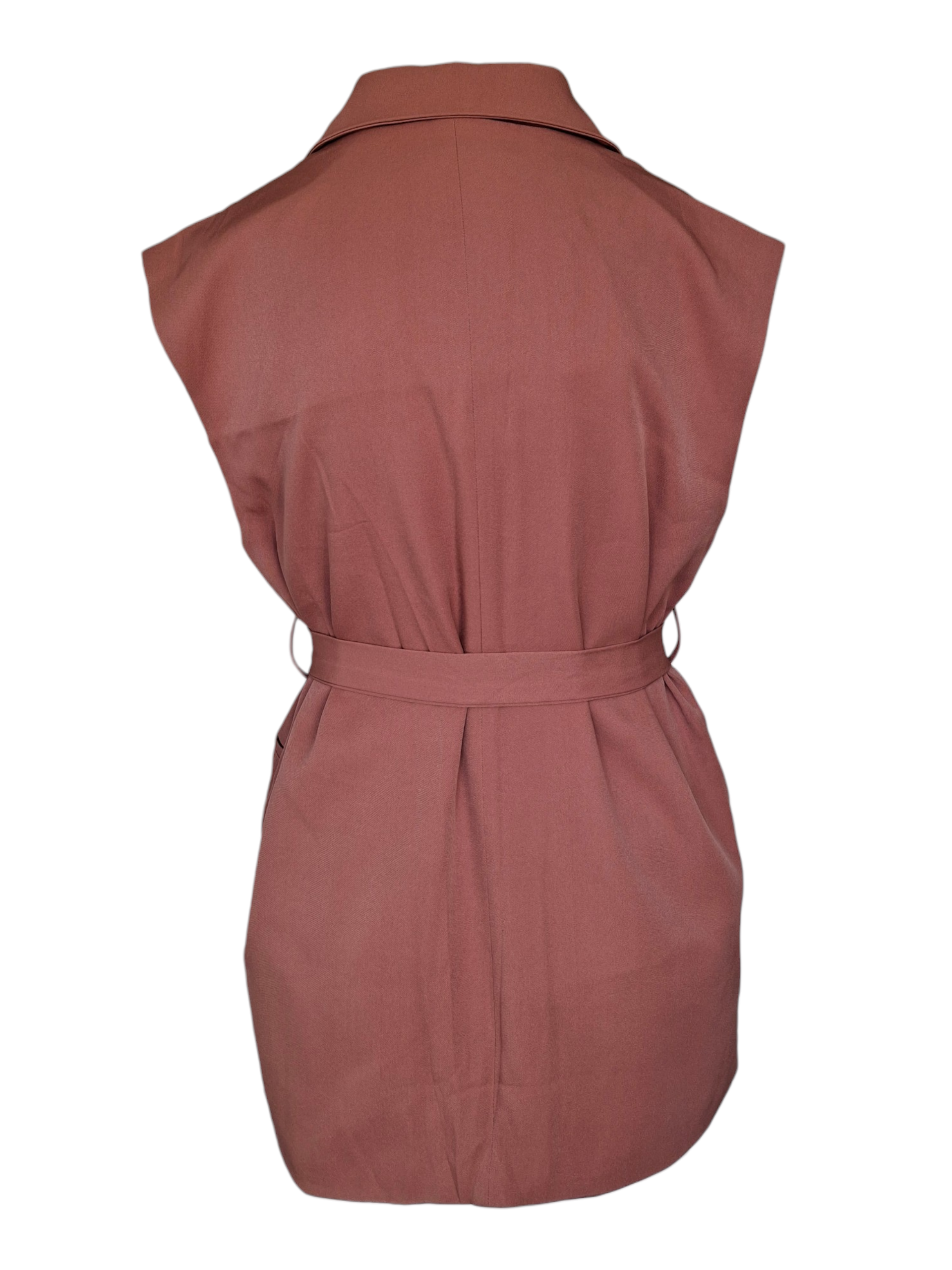 Robe blazer sans manches 2-en-1 – Vieux rose - Kooiook