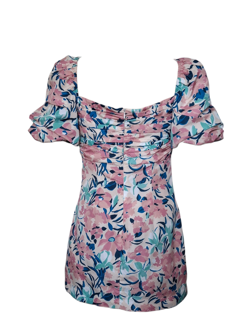 Robe courte fleurie à manches bouffantes - Éclat printanier - Zara