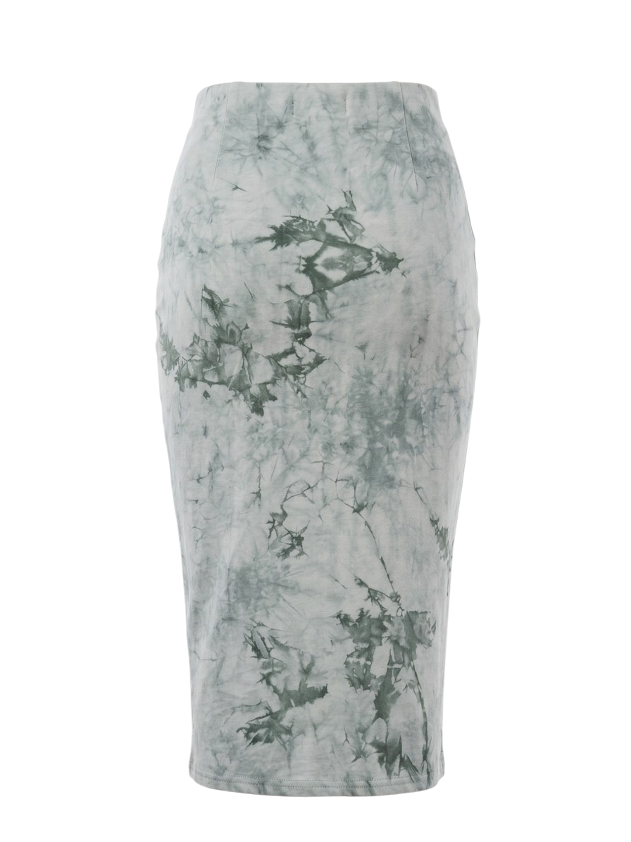 Jupe midi cintrée - Motif tie-dye minéral - Van Der Rock